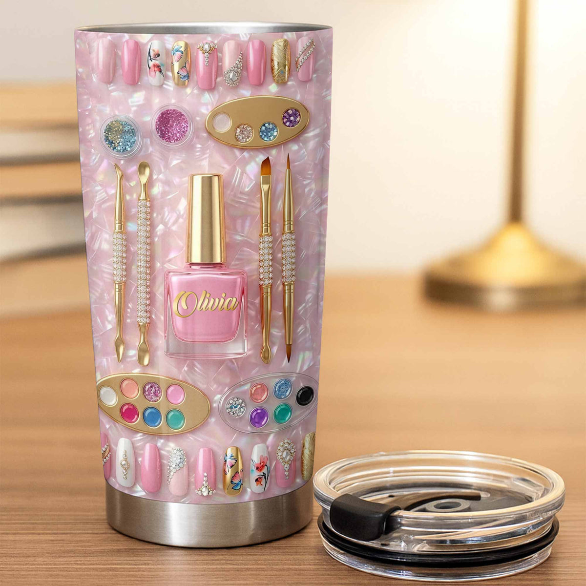 Fabulous Sparkle Nails, Stainless Steel Tumbler, Gift For Nail Lovers - 7