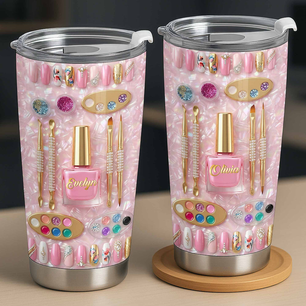 Fabulous Sparkle Nails, Stainless Steel Tumbler, Gift For Nail Lovers - 10