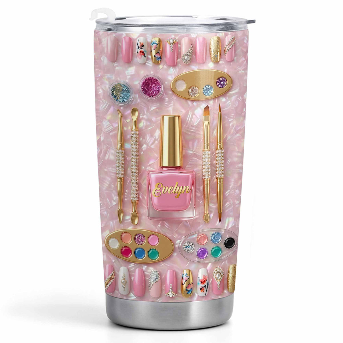 Fabulous Sparkle Nails, Stainless Steel Tumbler, Gift For Nail Lovers - 11