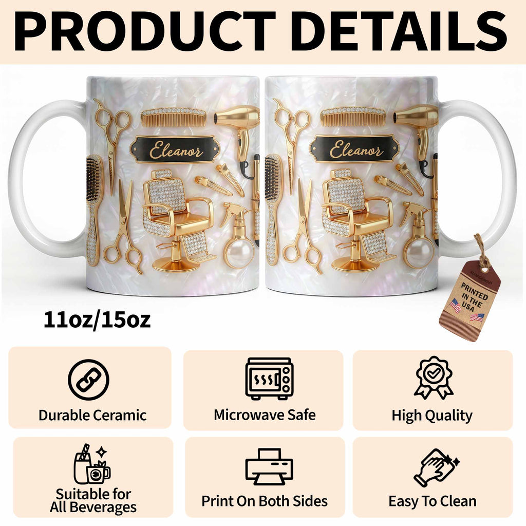Personalized "Master of Style" Coffee Mug - Custom 11oz Ceramic Tea Cup - Professional Gift for Hairstylists, Hairdressers, Barbers - 12