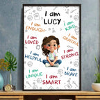 I Am Enough, Loved, Helpful, Unique, Smart,Vertical Poster,Gift For Daughters - 1