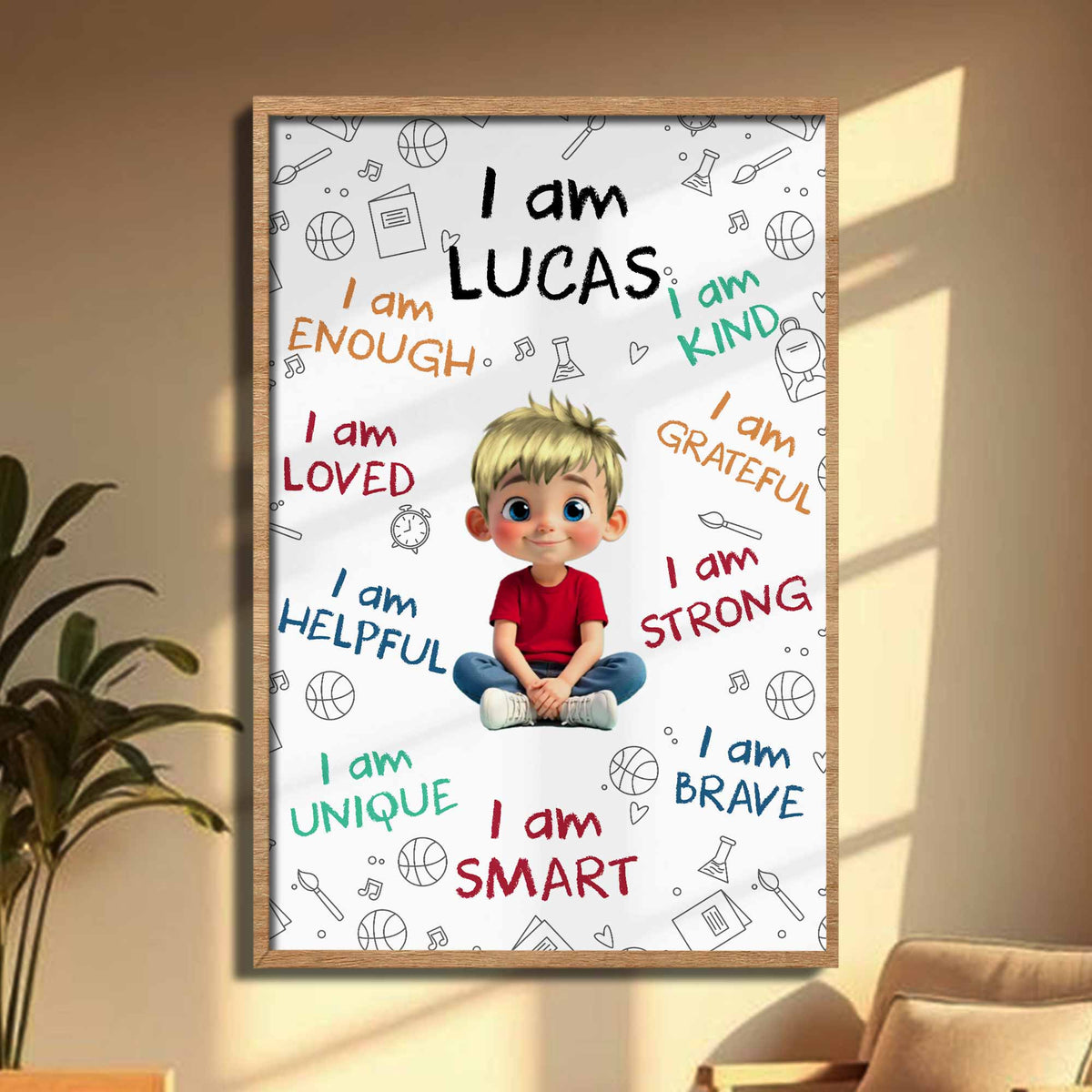 I Am Enough, Loved, Helpful, Unique, Smart,Vertical Poster,Gift For Daughters - 8