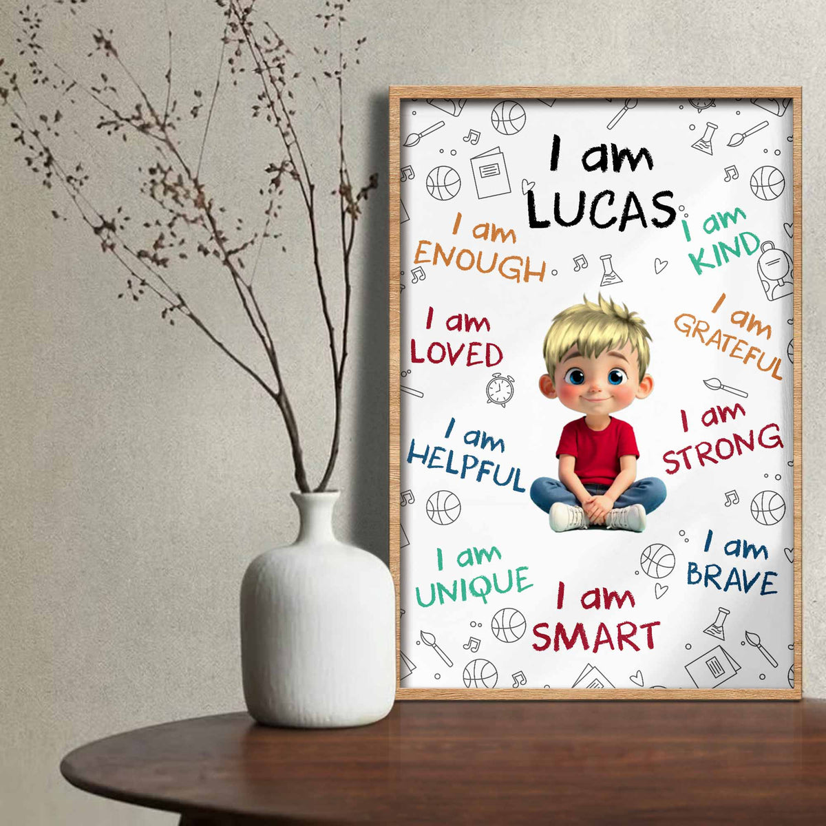 I Am Enough, Loved, Helpful, Unique, Smart,Vertical Poster,Gift For Daughters - 10