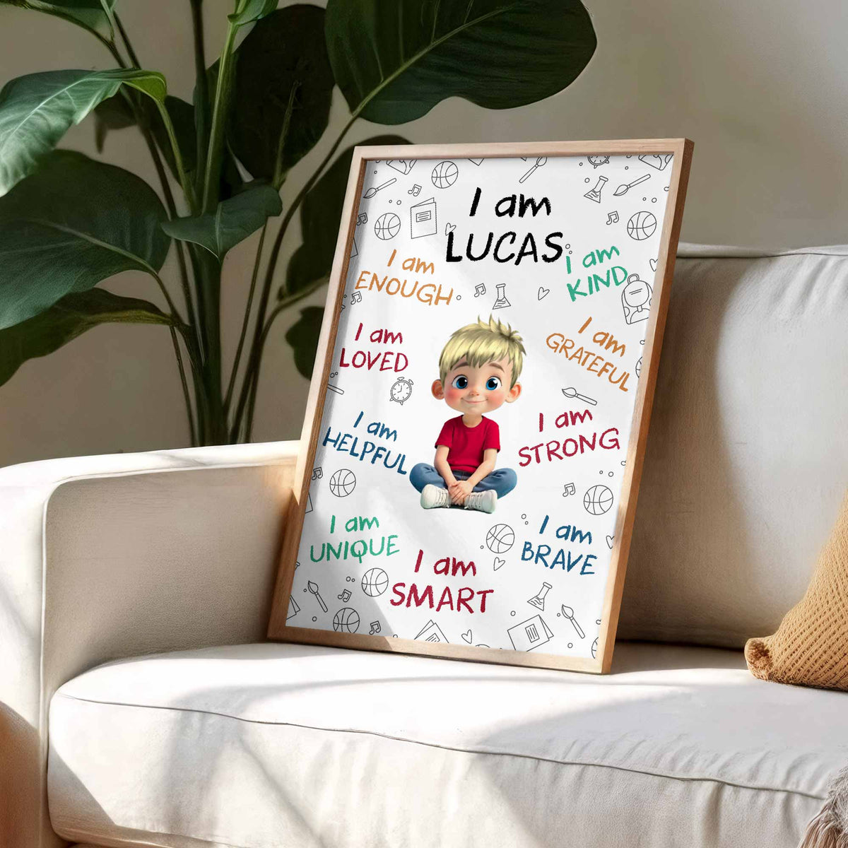 I Am Enough, Loved, Helpful, Unique, Smart,Vertical Poster,Gift For Daughters - 7