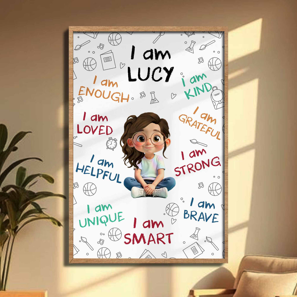 I Am Enough, Loved, Helpful, Unique, Smart,Vertical Poster,Gift For Daughters - 9