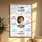 I Am Enough, Loved, Helpful, Unique, Smart,Vertical Poster,Gift For Daughters - 9