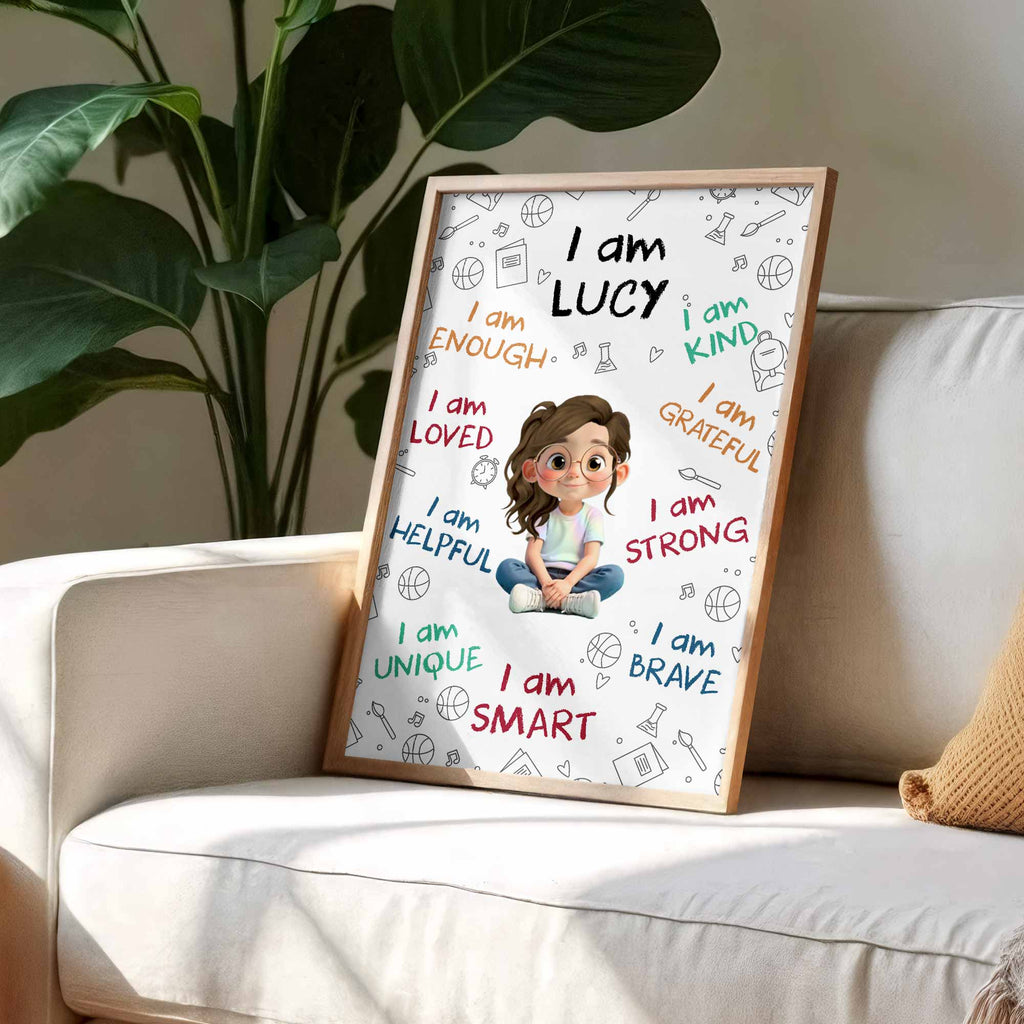 I Am Enough, Loved, Helpful, Unique, Smart,Vertical Poster,Gift For Daughters - 6