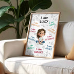 I Am Enough, Loved, Helpful, Unique, Smart,Vertical Poster,Gift For Daughters - 6