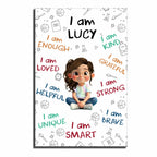 I Am Enough, Loved, Helpful, Unique, Smart,Vertical Poster,Gift For Daughters - 12