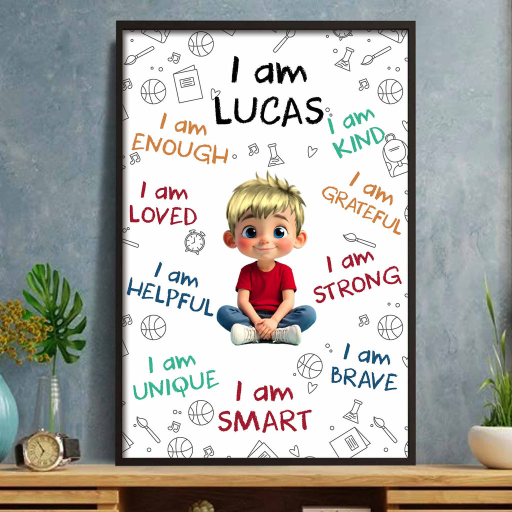 I Am Enough, Loved, Helpful, Unique, Smart,Vertical Poster,Gift For Daughters - 2