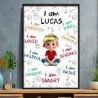 I Am Enough, Loved, Helpful, Unique, Smart,Vertical Poster,Gift For Daughters - 2