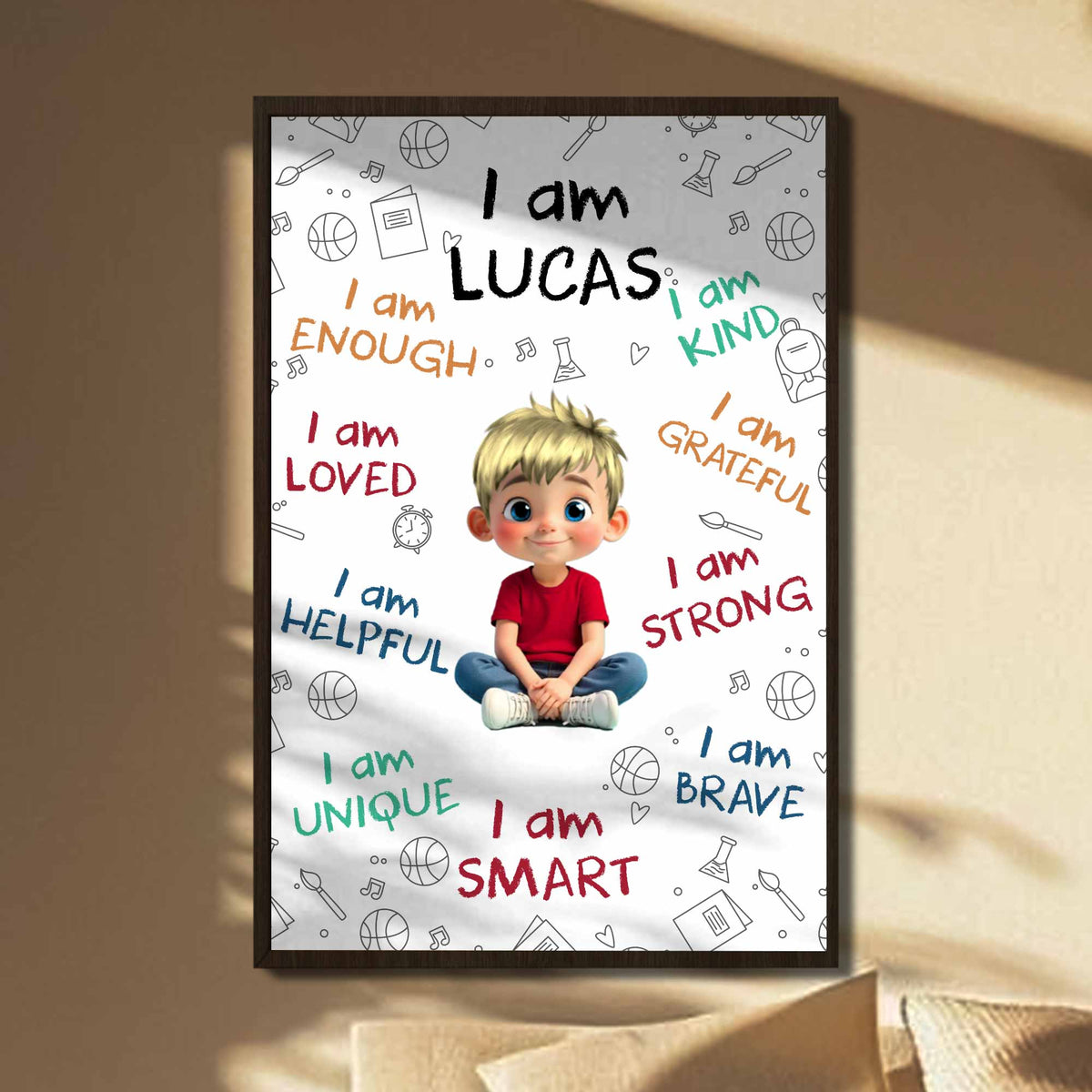 I Am Enough, Loved, Helpful, Unique, Smart,Vertical Poster,Gift For Daughters - 5