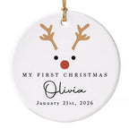 My First Christmas, Ceramic Ornament, Gift For Baby and New Parents - 7