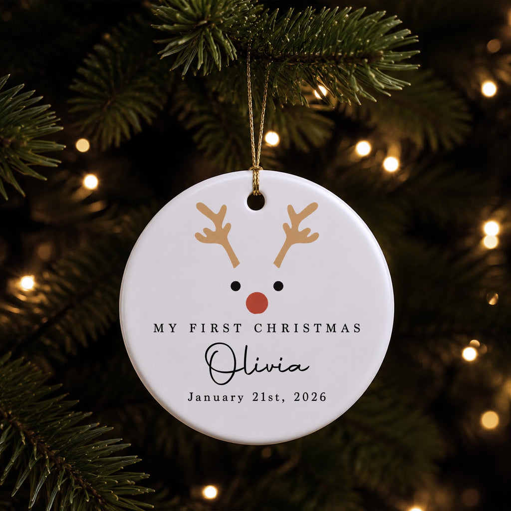 My First Christmas, Ceramic Ornament, Gift For Baby and New Parents - 6