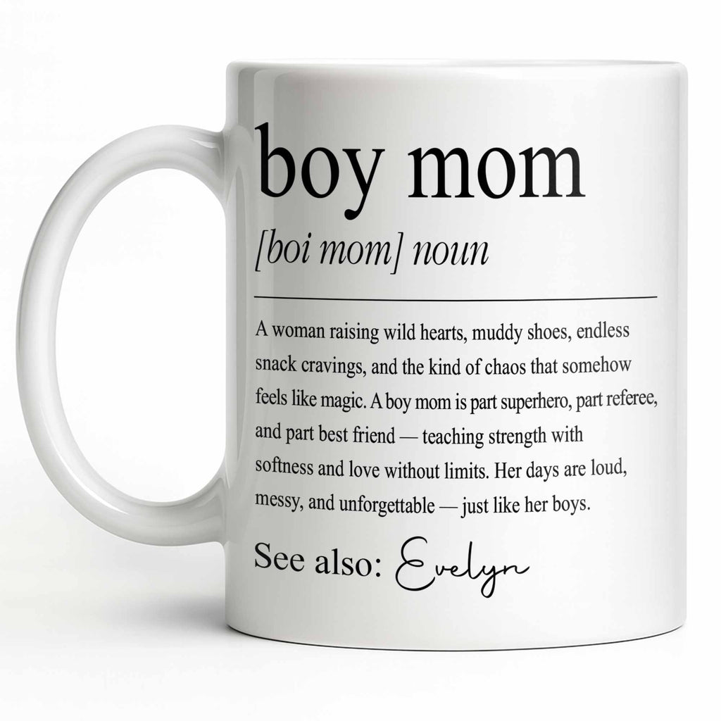 Boy Mom Dictionary Definition, Personalized Custom Coffee Mug, Gift for Mom - 9