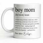 Boy Mom Dictionary Definition, Personalized Custom Coffee Mug, Gift for Mom - 9