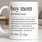 Boy Mom Dictionary Definition, Personalized Custom Coffee Mug, Gift for Mom - 11