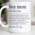 Boy Mom Dictionary Definition, Personalized Custom Coffee Mug, Gift for Mom - 10