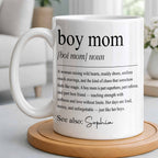 Boy Mom Dictionary Definition, Personalized Custom Coffee Mug, Gift for Mom - 3