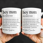 Boy Mom Dictionary Definition, Personalized Custom Coffee Mug, Gift for Mom - 4