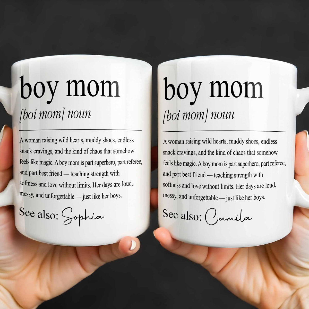 Boy Mom Dictionary Definition, Personalized Custom Coffee Mug, Gift for Mom - 4