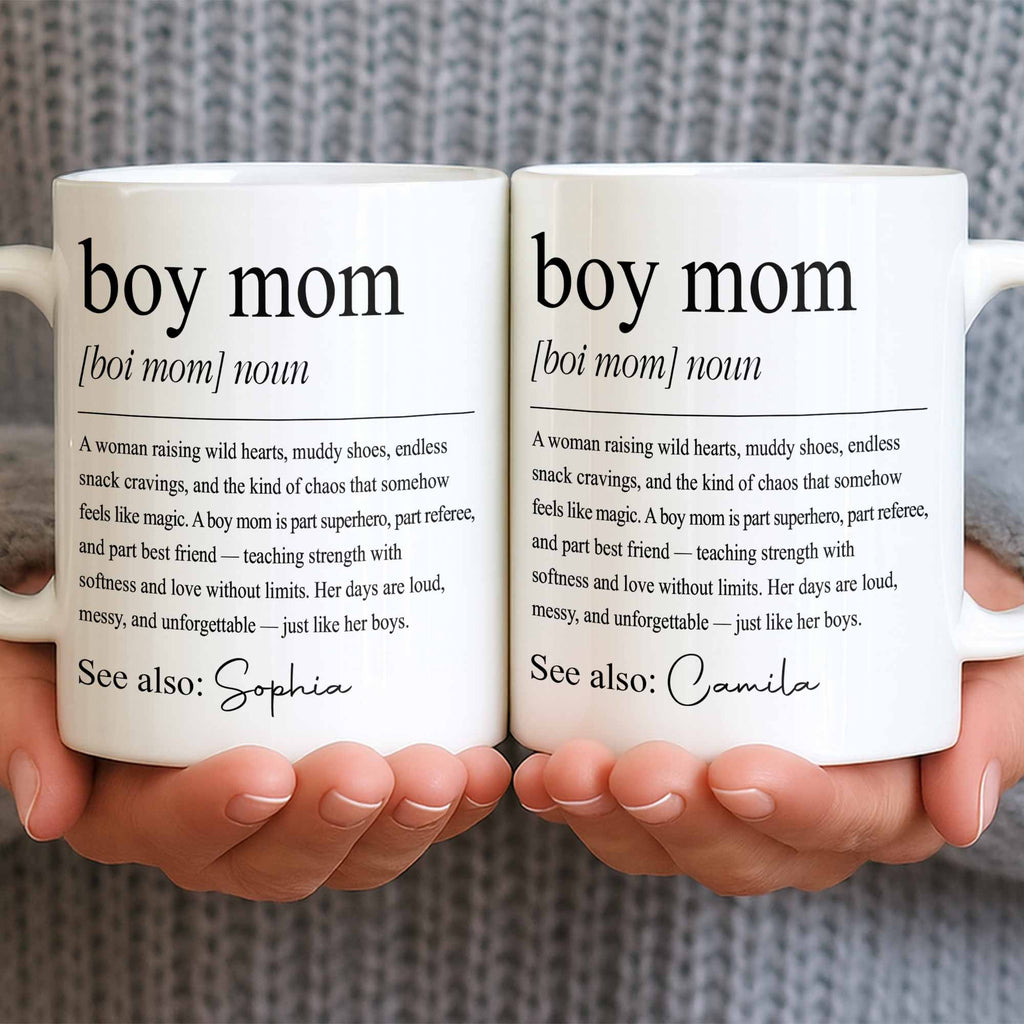Boy Mom Dictionary Definition, Personalized Custom Coffee Mug, Gift for Mom - 6