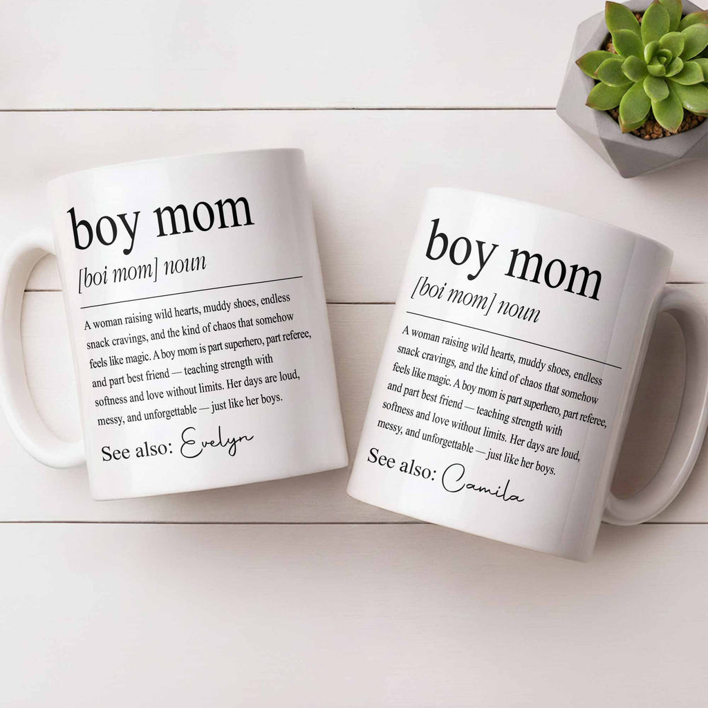 Boy Mom Dictionary Definition, Personalized Custom Coffee Mug, Gift for Mom - 7