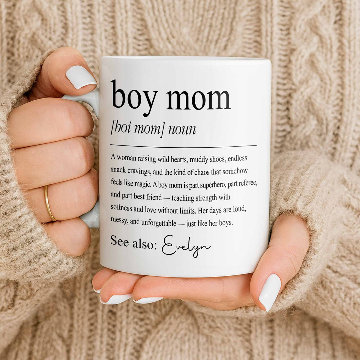 Boy Mom Dictionary Definition, Personalized Custom Coffee Mug, Gift for Mom - 8