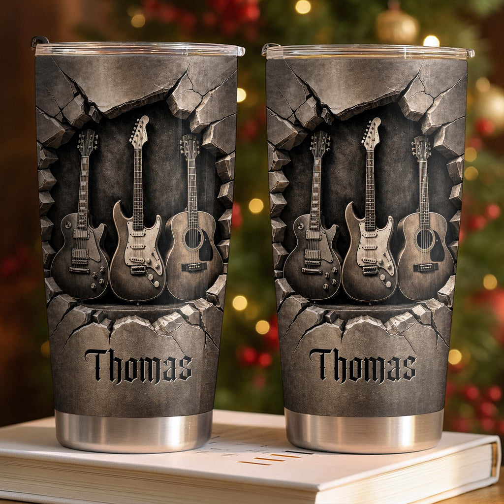 Music Is The Soul Of Life, Stainless Steel Tumbler, Gift For Guitar Lovers - 3