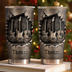 Music Is The Soul Of Life, Stainless Steel Tumbler, Gift For Guitar Lovers - 3