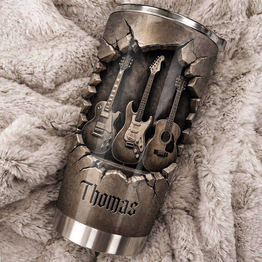 Music Is The Soul Of Life, Stainless Steel Tumbler, Gift For Guitar Lovers - 4
