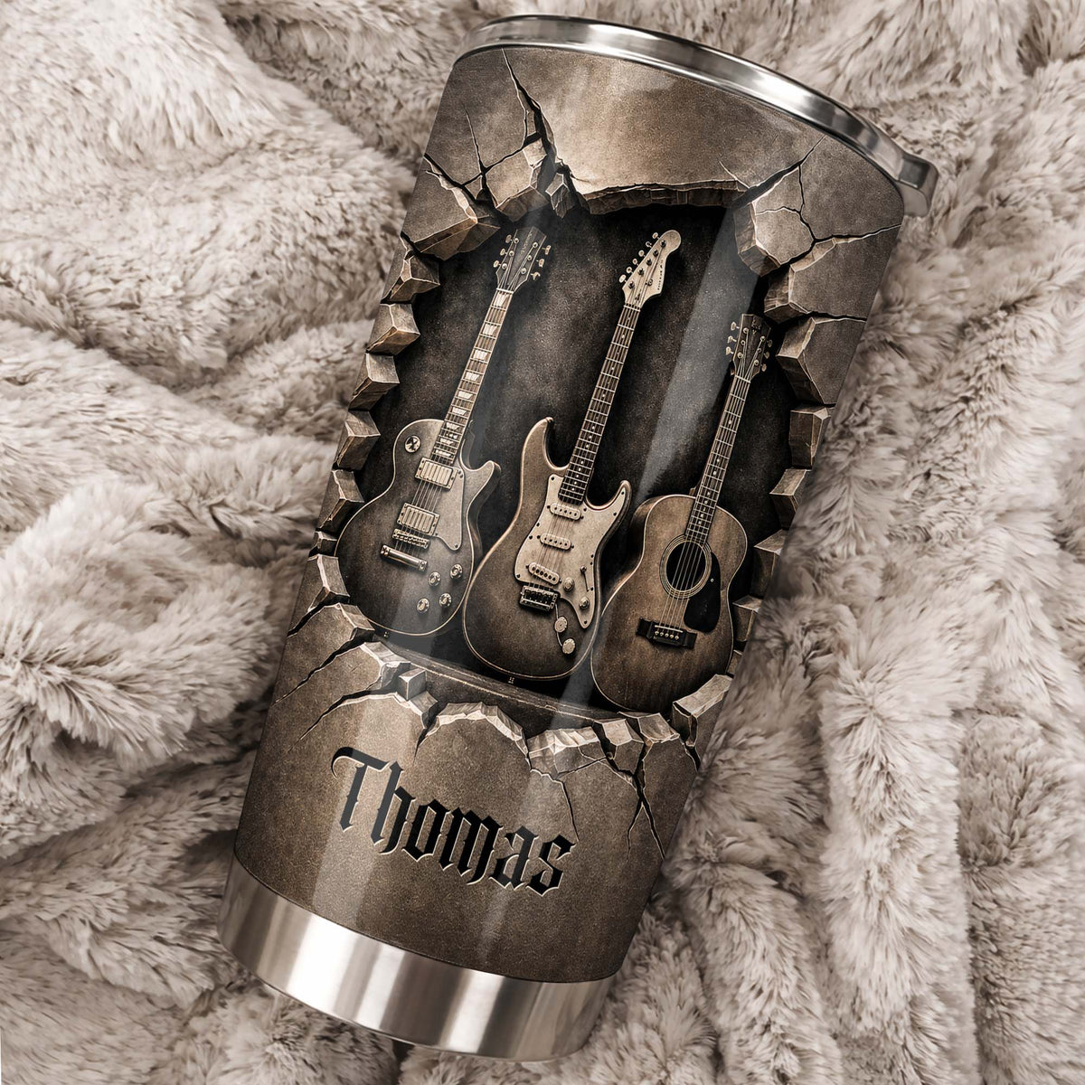 Music Is The Soul Of Life, Stainless Steel Tumbler, Gift For Guitar Lovers - 4