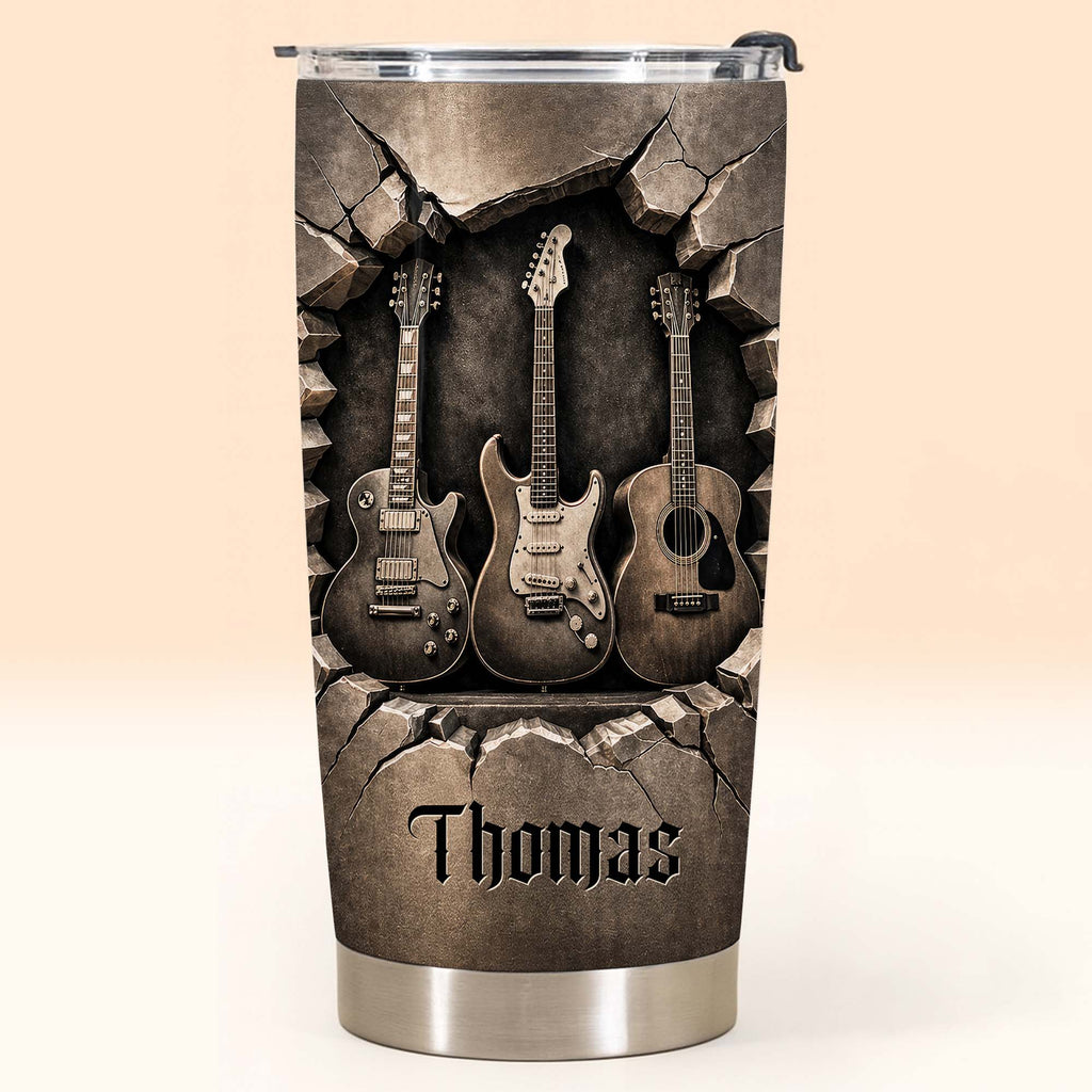 Music Is The Soul Of Life, Stainless Steel Tumbler, Gift For Guitar Lovers - 5