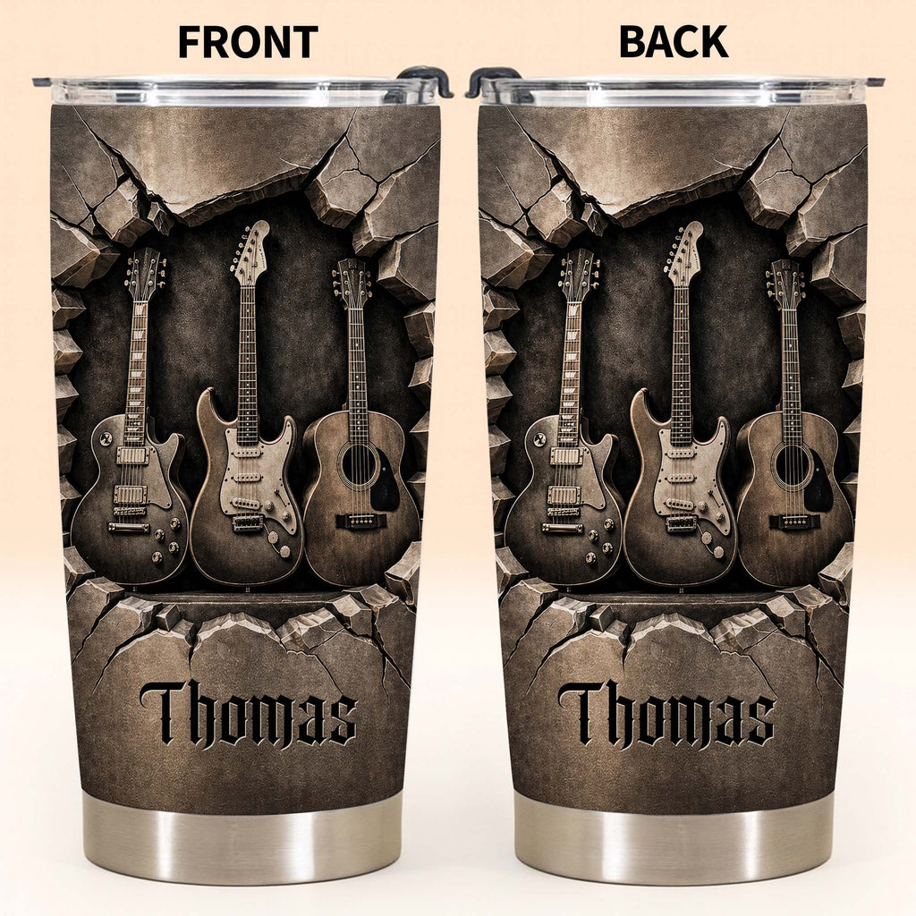 Music Is The Soul Of Life, Stainless Steel Tumbler, Gift For Guitar Lovers - 6