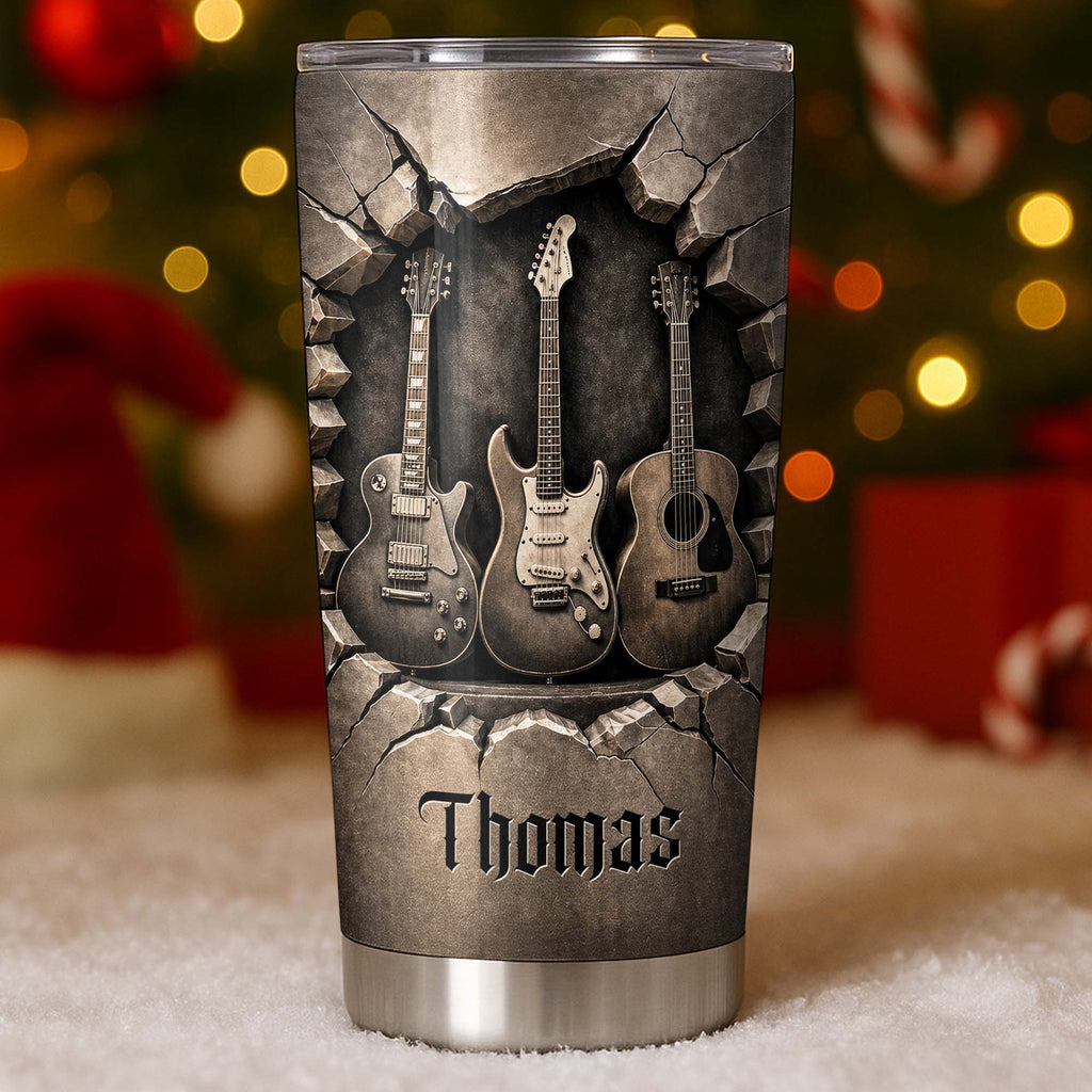 Music Is The Soul Of Life, Stainless Steel Tumbler, Gift For Guitar Lovers - 7