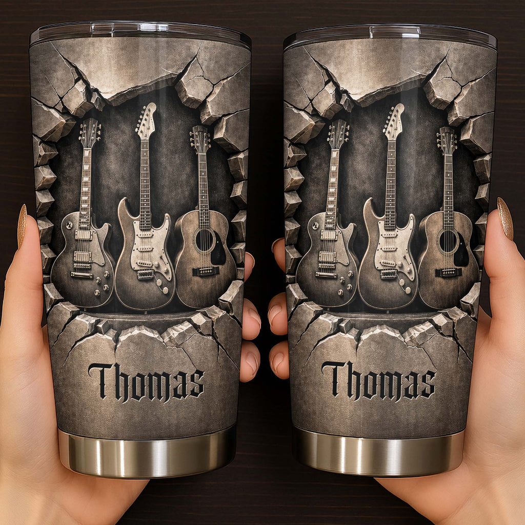 Music Is The Soul Of Life, Stainless Steel Tumbler, Gift For Guitar Lovers - 2