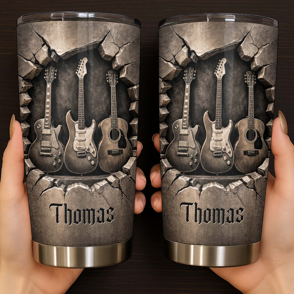 Music Is The Soul Of Life, Stainless Steel Tumbler, Gift For Guitar Lovers - 2