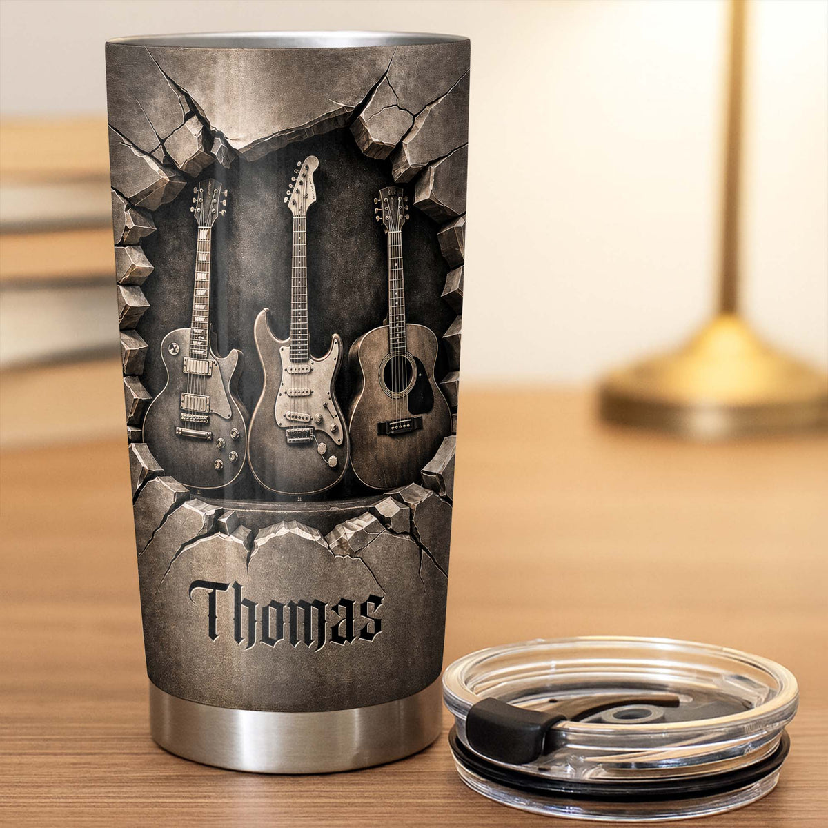 Music Is The Soul Of Life, Stainless Steel Tumbler, Gift For Guitar Lovers - 8