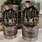 Music Is The Soul Of Life, Stainless Steel Tumbler, Gift For Guitar Lovers - 9