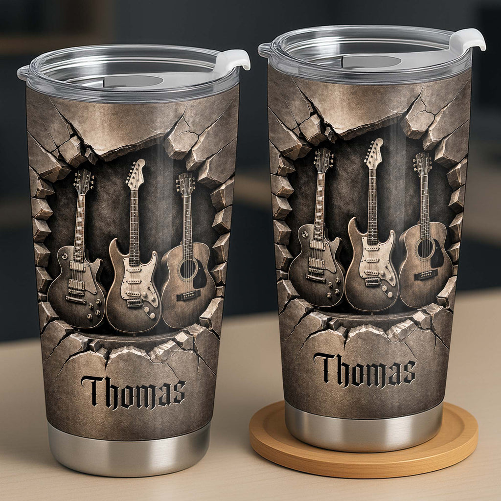 Music Is The Soul Of Life, Stainless Steel Tumbler, Gift For Guitar Lovers - 10