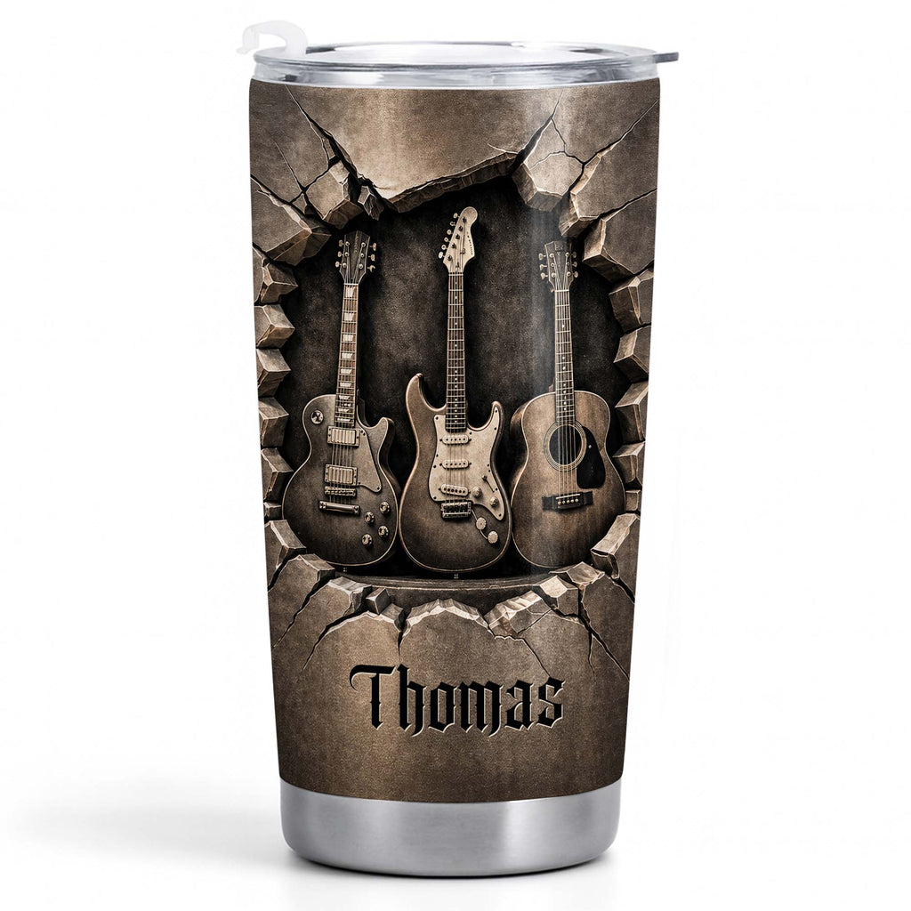 Music Is The Soul Of Life, Stainless Steel Tumbler, Gift For Guitar Lovers - 13