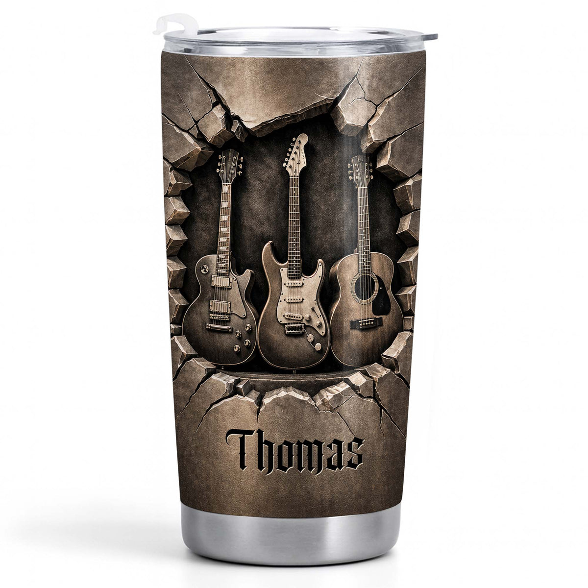 Music Is The Soul Of Life, Stainless Steel Tumbler, Gift For Guitar Lovers - 13