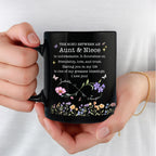 The Bond Between An Aunt And Niece, Personalized Black Mug, Gift For Nieces - 4