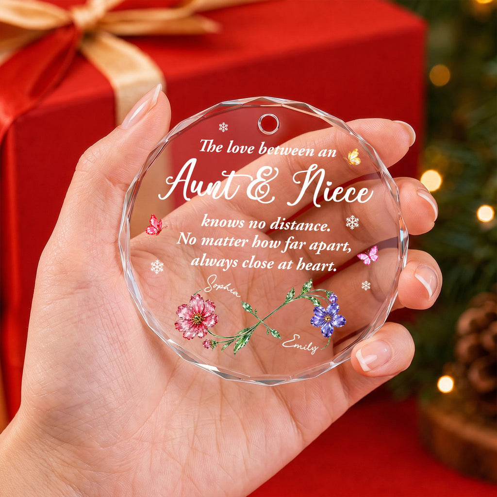 The Love Between An Aunt And Niece, Glass Ornament, Gift For Family - 6
