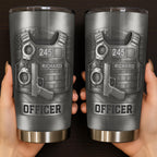 Honor Your Dedication, Police Badge Handcuffs Gun, Personalized Tumbler, Gift For Law Enforcement Officers - 2