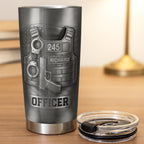 Honor Your Dedication, Police Badge Handcuffs Gun, Personalized Tumbler, Gift For Law Enforcement Officers - 6