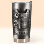Beloved Officer Personalized Tumbler With Police Badge, Handcuffs, Pistol, Gift For Law Enforcement - 11