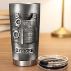 Beloved Officer Personalized Tumbler With Police Badge, Handcuffs, Pistol, Gift For Law Enforcement - 6