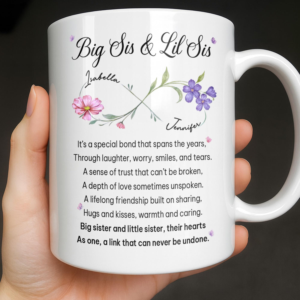 Big Sis And Lil Sis, Personalized Coffee Mug, Gift For Sisters - 1
