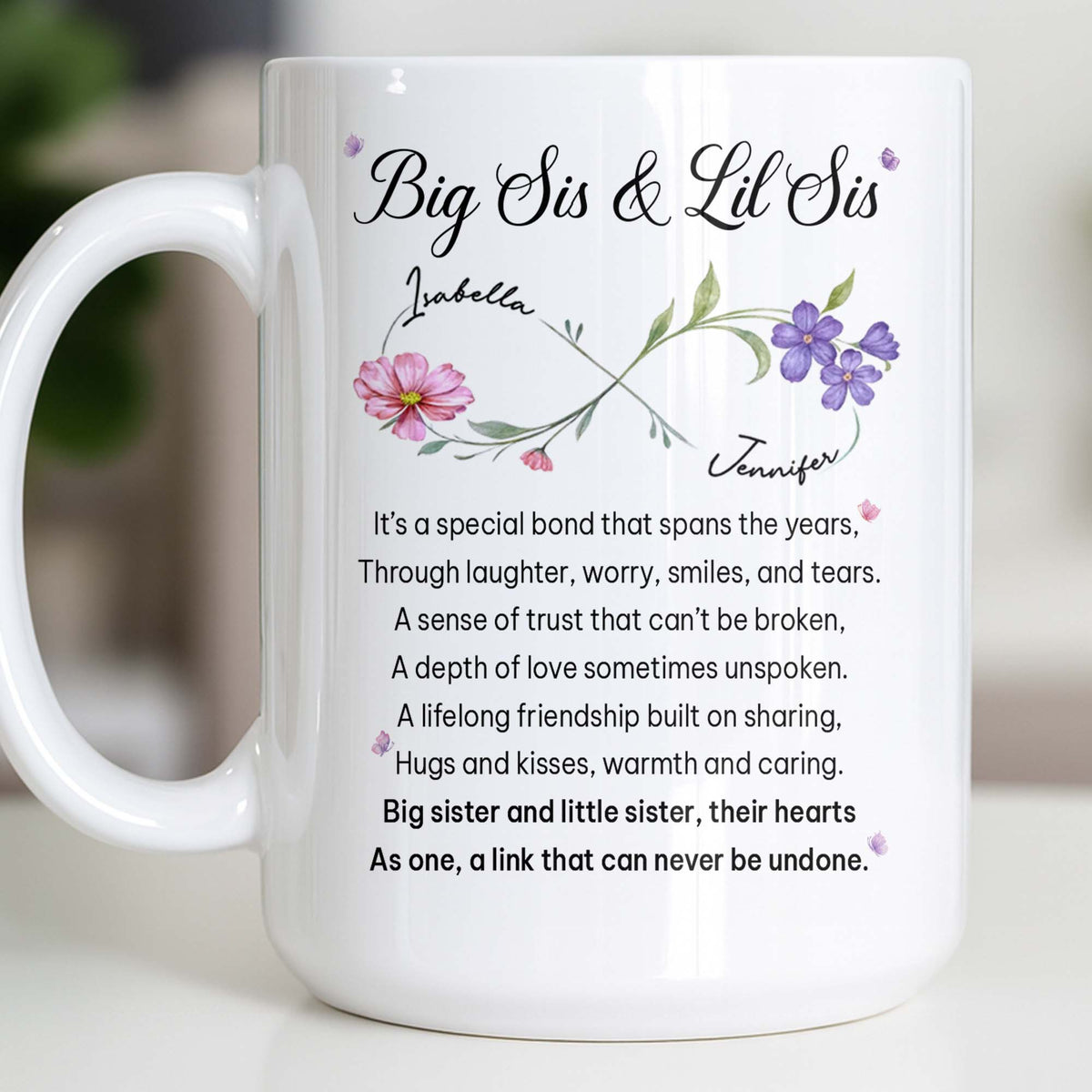 Big Sis And Lil Sis, Personalized Coffee Mug, Gift For Sisters - 10